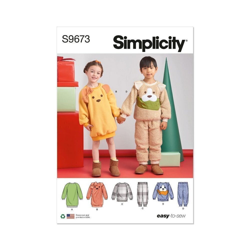 Simplicity Sewing Pattern 9673 R11668 Dress Top Pants‎ Child Size 3-8